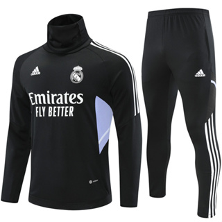 พร้อมส่ง] 2022-23 Real Madrid ชุดวอร์มฟุตบอล คอสูง มีซิปครึ่ง สําหรับผู้ชาย คุณภาพสูง 1:1