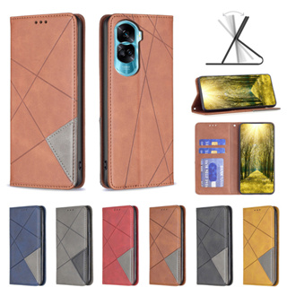 เคสโทรศัพท์หนัง ฝาพับ พร้อมช่องใส่บัตร หรูหรา สําหรับ Huawei Honor 90 Lite X50i Mate 60 Pro Plus 5G