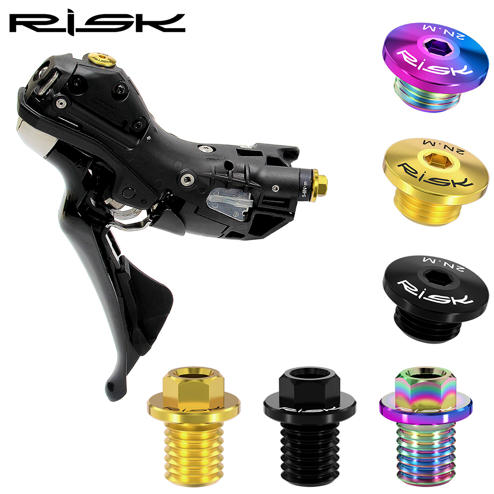Risk สกรูล็อคจักรยาน ไทเทเนียม สําหรับ SHIMANO R7020 R8020 R8070 R8170 R9170 2 ชิ้น