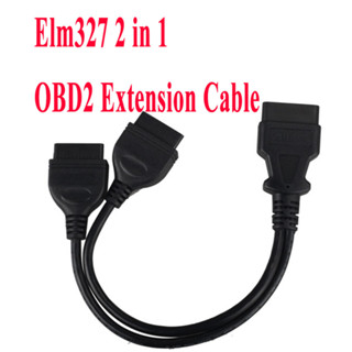 สายเคเบิลต่อขยาย ELM327 2 In 1 OBD2 OBD2 One to two male and female