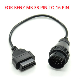 สายเคเบิลอะแดปเตอร์ Mercedes 38 Pin to 16 Pin OBD2 สําหรับ Mercedes OBD2