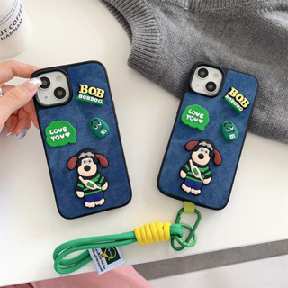 เคสโทรศัพท์มือถือ ผ้ายีน ลายการ์ตูนสุนัข สําหรับ iPhone 15ProMax 14ProMax 13 12 ProMax iPhone11