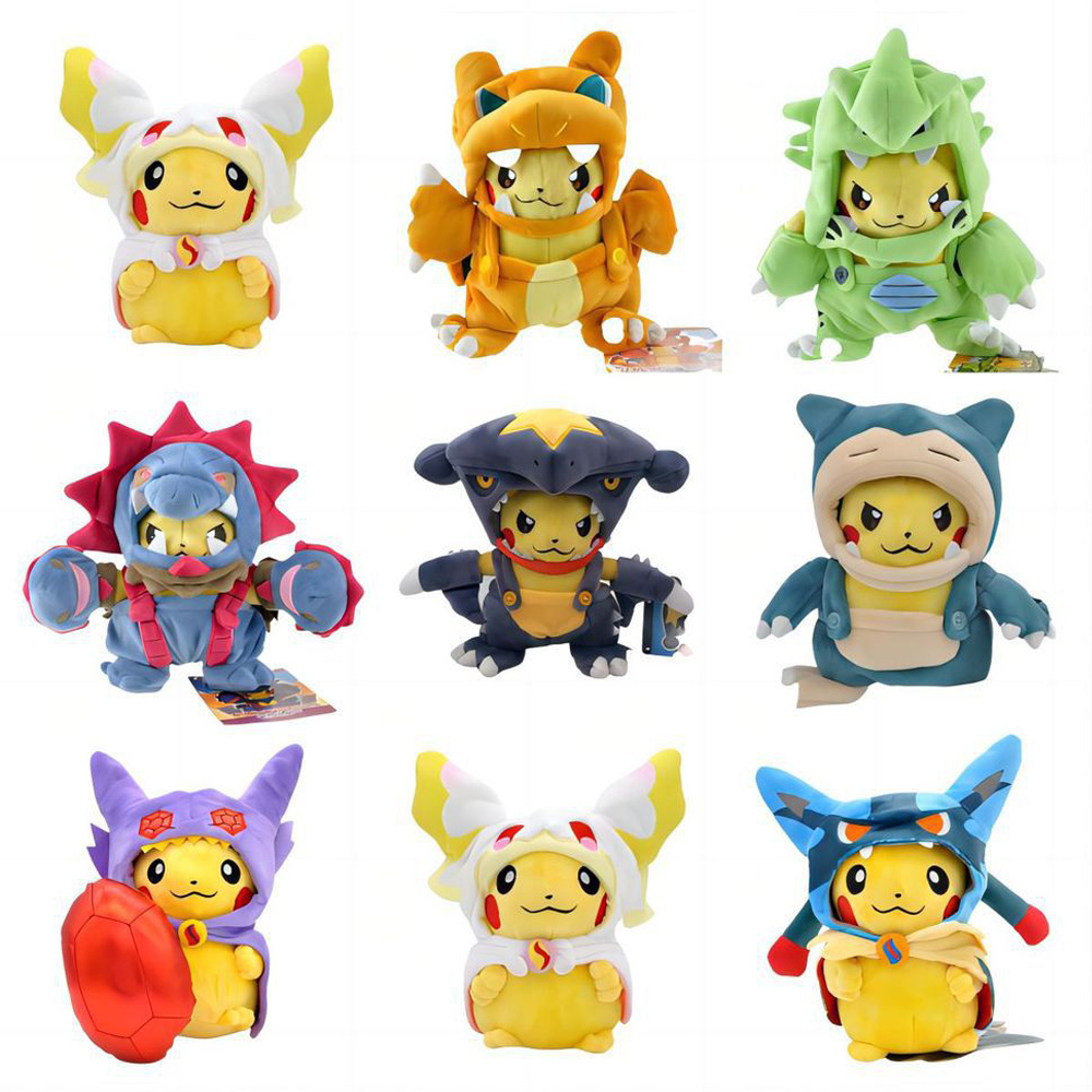ตุ๊กตาฟิกเกอร์ Pokemon Pikachu Snorlax Lucario Charizard X/Y Rayquaza Slowpoke Tabu Nai Yamirami Garchomp Tyranitar Hydreigon 17 สไตล์ ของเล่นสําหรับเด็ก