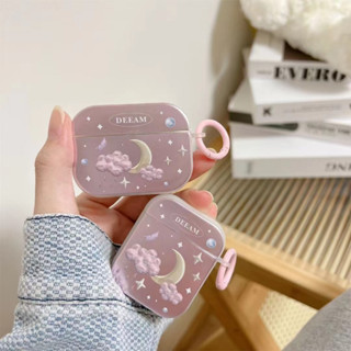 เคสหูฟัง กันลื่น กันน้ํา ลายดวงจันทร์น่ารัก สําหรับ AirPods 1 2 Pro Pro 2 3