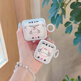 เคสหูฟัง กันลื่น กันน้ํา ลายแมวน่ารัก สําหรับ AirPods 1 2 Pro Pro 2 3