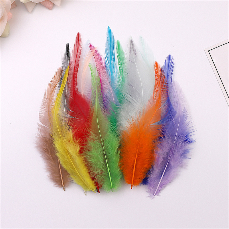 ขายส่ง 8-12 ซม. ที่มีสีสัน ขนนกฟีแซนท์ เครื่องประดับ สร้างสรรค์ งานฝีมือ อุปกรณ์ไก่ พลัม DIY ตกแต่งงานแต่งงาน ปาร์ตี้