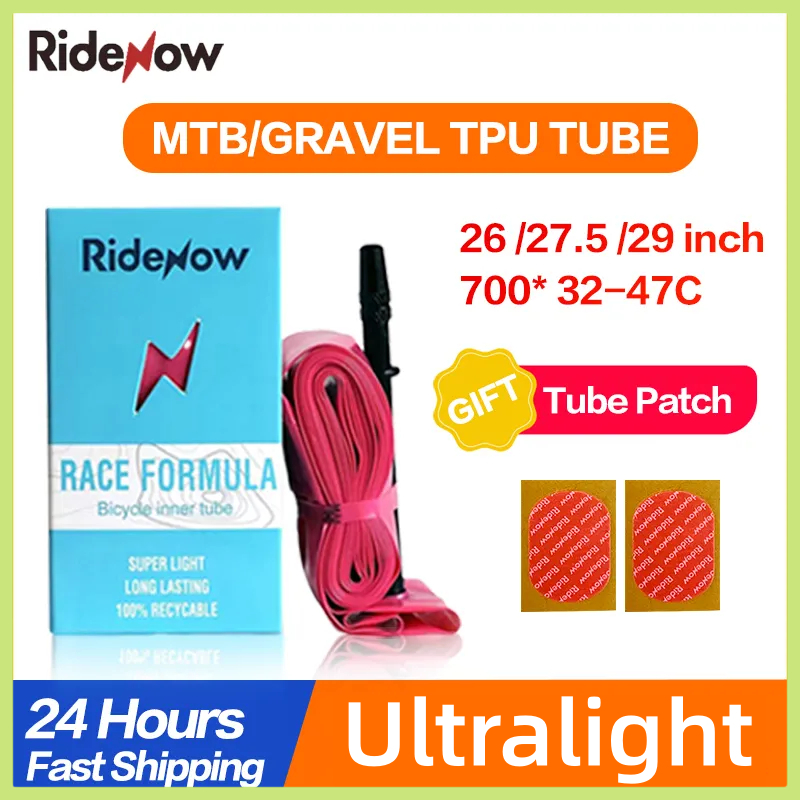 Ridenow ยางในรถจักรยาน TPU เบาพิเศษ 26 27.5 29 นิ้ว 45 มม. 65 มม. 85 มม. สําหรับ Gravel 700c 32c-47c