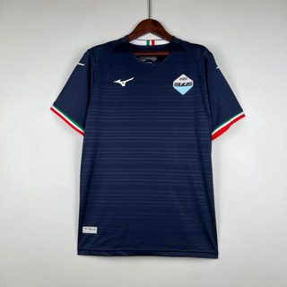 เสื้อกีฬาแขนสั้น ลายทีมชาติฟุตบอล Lazio Away ฤดูกาล 2023-24