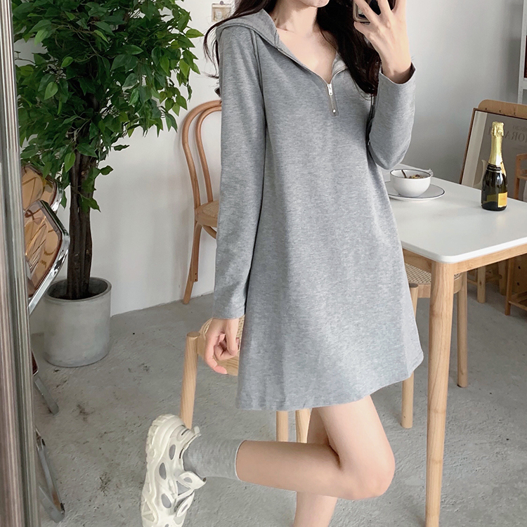 เสื้อเบลาส์ แขนยาว มีฮู้ด ผ้าไนล่อน ทรงหลวม มีซิป โอเวอร์ไซซ์ 3XL สําหรับผู้หญิง#8339