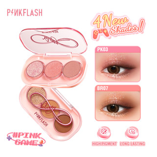 【สีใหม่】Pinkflash เฉดสีใหม่#Pinkgame พาเลทอายแชโดว์เกม สีชมพู กันน้ํา ติดทนนาน