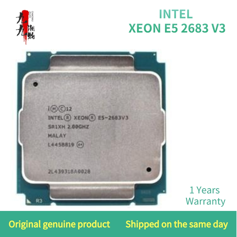 【Alert 】โปรเซสเซอร์ Cpu Intel Xeon e5 2683 V3 sr1xh 2.0GHz 14-35m core LGA 2011-3 e5 2683v3 FFTF