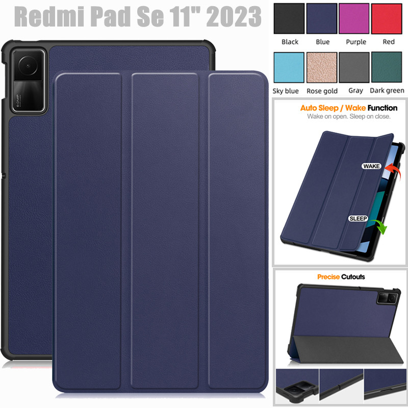 Xiaomi Redmi Pad Se Tablet 11 inch Cover PU Leather Case with Auto Wake Function Stand Flip Case