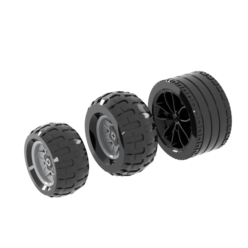 บล็อคตัวต่อยางล้อรถออฟโร้ด ของเล่น ของที่ระลึก สําหรับเด็กผู้ชาย ผู้หญิง 23799 23800 56908 45982 61480