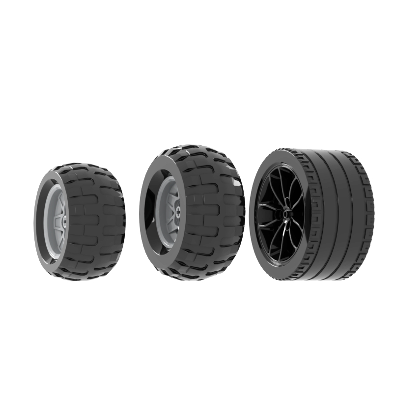 บล็อคตัวต่อยางล้อรถออฟโร้ด ของเล่น ของที่ระลึก สําหรับเด็กผู้ชาย ผู้หญิง 23799 23800 56908 45982 61480