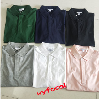 เสื้อโปโลผู้ชาย POLO เสื้อเชิ้ตแขนสั้น Lacoste เสื้อโปโล สําหรับผู้ชาย