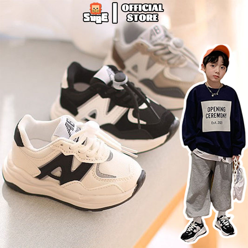 SUGE ใหม่ รองเท้าผ้าใบชาย แฟชั่นเด็ก ระบายอากาศได้ดีไม่ลื่น