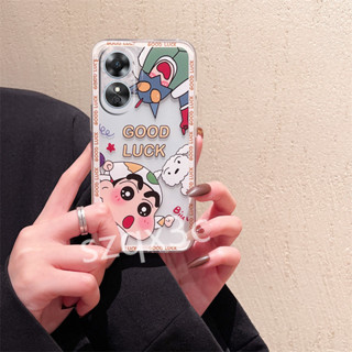 เคสโทรศัพท์มือถือนิ่ม ป้องกันกล้อง ลายการ์ตูนชินจังน่ารัก สร้างสรรค์ สําหรับ OPPO A38 4G A58 A78 A98 Reno10 Pro+ Reno 10 Pro 5G A58