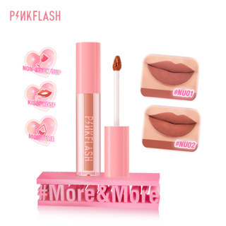 Pinkflash More&amp;More ลิปสติก เนื้อแมตต์ ไม่ติดแก้ว กันชื้น กันน้ํา ไม่เหนียวติด