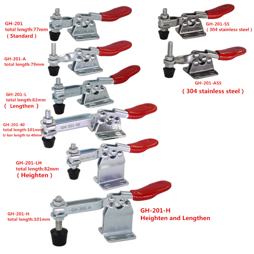 Gh-201-ss /201-A 201L 201H แคลมป์หนีบ สเตนเลส แนวนอน ปลดไว อุปกรณ์แคลมป์หนีบ WDC HS GH 201 201A MC01
