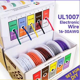 UL1007 ลวดทองแดงดีบุก 30 28 26 24 22 20 18 16 AWG ทนต่ออุณหภูมิสูง ชนิด PVC สําหรับ DIY