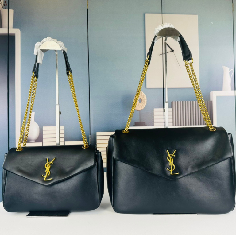 2 ขนาด!! Y*S*L Sling Bag Lambskin Fashion Flap New Arrival 2 สีกระเป๋าสะพาย