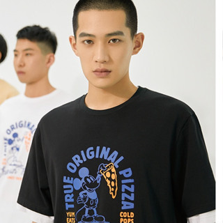 SPAO เสื้อยืดคอกลม แขนสั้น พิมพ์ลายการ์ตูน Disney Mickey แฟชั่นฤดูร้อน สไตล์เกาหลี สําหรับผู้ชาย และผู้หญิง