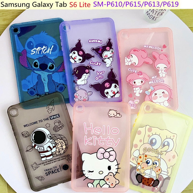 For Samsung Galaxy Tab S6 Lite 10.4 2020 2022 SM-P610 SM-P615 SM-P613 SM-P619  Cartoon Cute Astronaut Soft TPU Case Back Cover
