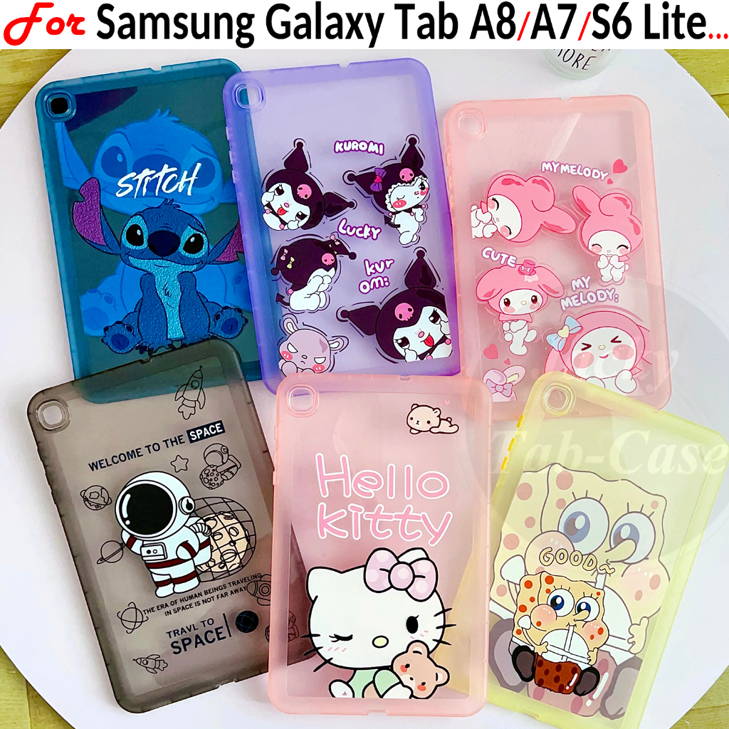 เคสซิลิโคนนิ่ม ลายน่ารัก คุณภาพสูง สําหรับ Samsung Galaxy Tab A8 A7 Lite 8.7 นิ้ว SM-T225 T220 10.4 SM-T500 T509 T505 10.5 นิ้ว SM-X205 X200 X207 TAB A (8.0 นิ้ว 2019) SM-T295 T290