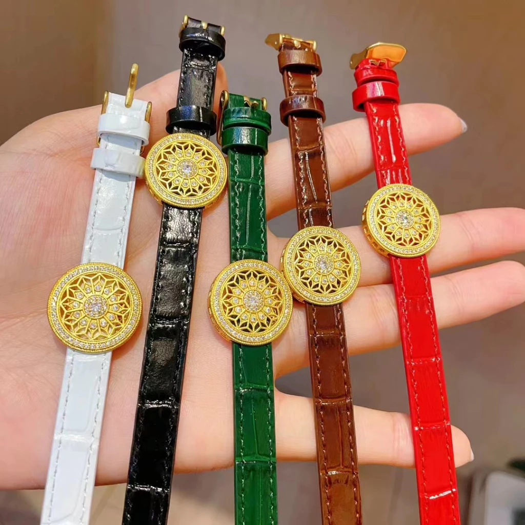 สายนาฬิกาข้อมือแฮนด์เมดเชือกไม้ไผ่พร้อมเข็มทิศ - รูปที่ 1