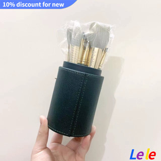 【SUVI】American LA MER Leather Cover Makeup Brush 9-piece Set Foundation Make-up Brush Gently Fitting Makeup Brush Tool ชุดแปรงแต่งหน้า 9 ชิ้น