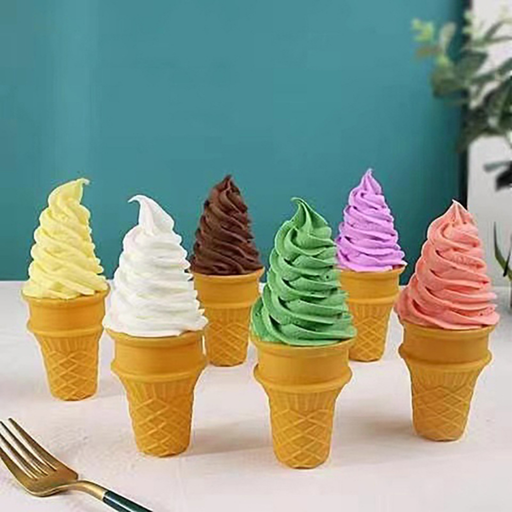 โมเดลไอศกรีม PVC ขนาดเล็ก อุปกรณ์ประกอบฉาก สําหรับตกแต่งร้านขนมหวาน ร้านค้า และร้านค้า