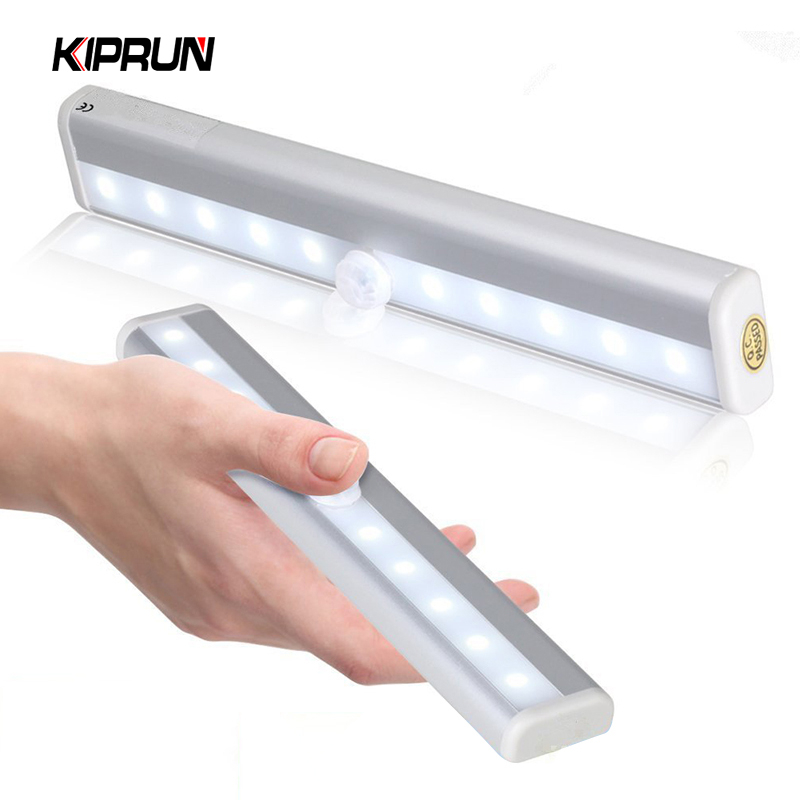 Kiprun PIR LED Motion Sensor Light,ตู้ลิ้นชักตู้เสื้อผ้าโคมไฟ LED ภายใต้ตู้ Night Light สําหรับตู้เส
