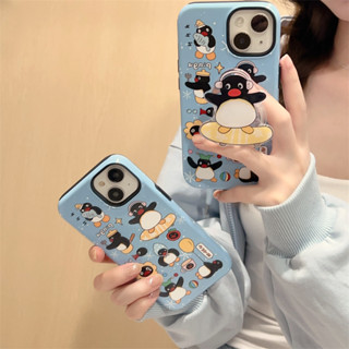 เคสโทรศัพท์มือถือ ชุบเลนส์ ลายเพนกวิน สําหรับ iPhone 14 PRO MAX 13 PRO MAX