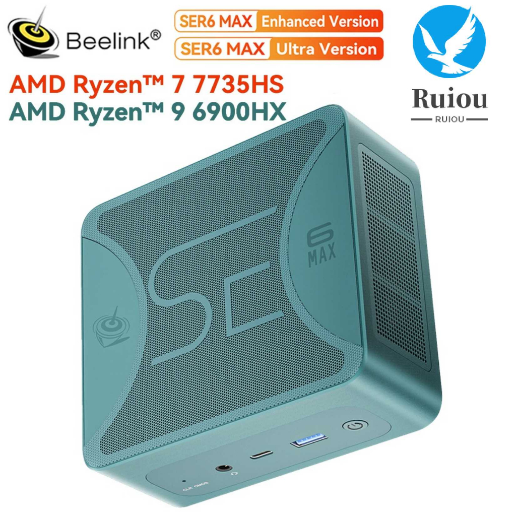 Beelink SER6 Max AMD Ryzen 7 7735HS//6900HX MINI PC Windows 11Pro DDR5 4800MHZ PCle4.0 SSD WIFI6 BT5