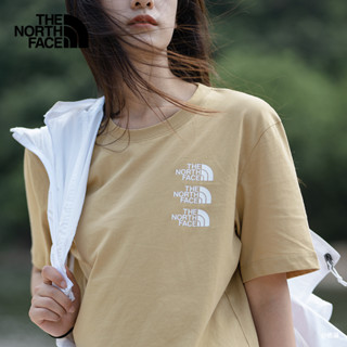 The NorthFace เสื้อยืดคอกลม แขนสั้น ผ้าฝ้าย แบบลําลอง เหมาะกับเล่นกีฬากลางแจ้ง สําหรับผู้ชาย และผู้หญิง