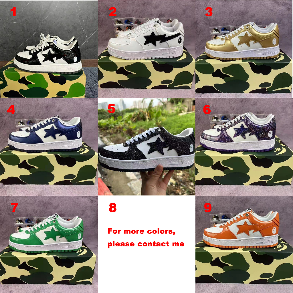 (spots) รองเท้าลําลอง ยาง Bape Sta สําหรับผู้ชาย