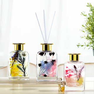 Flower Reed Diffuser - น้ํามันหอมระเหย กลิ่นดอกไม้ธรรมชาติ 100% 200 มล. สําหรับบ้าน ห้องน้ํา