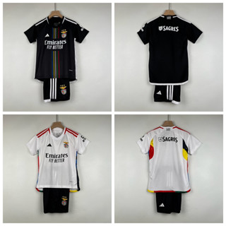 2023-24 ซีซั่น Sl. เสื้อกีฬาฟุตบอล Benfica Away สําหรับเด็ก