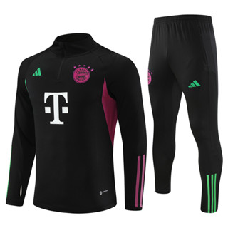 เสื้อกีฬาแขนสั้น ลายทีมชาติฟุตบอล Bayern Munich FC 2023-24 ชุดเหย้า และกางเกง