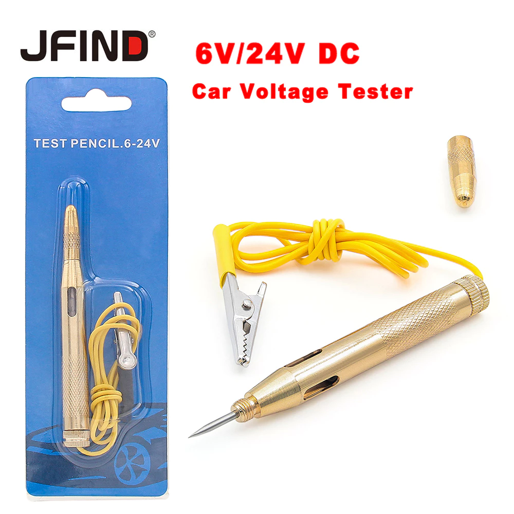 Dc 6V 12V 24V รถ ยานพาหนะ วงจรฟิวส์ ทดสอบ หลอดไฟ แรงดันไฟฟ้า วงจรทองแดง รถจักรยานยนต์ อัตโนมัติ ปากกาทดสอบ จอแสดงผลดิจิตอล ปากกาโพรบยาว