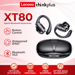 Lenovo XT80 หูฟังบลูทูธ Sport หูฟังบลูทูธไร้สาย 5.3 พร้อมไมโครโฟน หูฟังสเตอริโอ HiFi Bluetooth Earphone