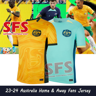 【SFS】เสื้อยืดกีฬาแขนสั้น ลายทีมชาติฟุตบอล WC Australia Jersey 2023 ไซซ์ S-4XL ชุดเหย้า สําหรับผู้ชาย