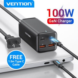 Vention อะแดปเตอร์ชาร์จเร็ว 100w QC 3.0 PD 3.0 Type C สําหรับ Iphone Ipad Tablet OPPO VIVO แล็ปท็อป