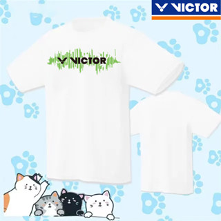 Victor 2023 ใหม่ เสื้อยืดลําลอง แขนสั้น พิมพ์ลายแบดมินตัน แห้งเร็ว สไตล์เกาหลี สําหรับผู้ชาย และผู้หญิง เหมาะกับการเล่นกีฬา