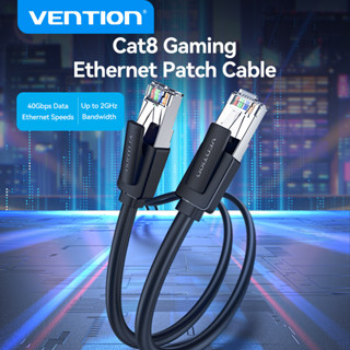 Vention Cat8 สายเคเบิลเชื่อมต่อเครือข่ายอีเธอร์เน็ต SFTP 40Gbps 2000MHz Super Speed RJ45 Cat8 สําหรับเราเตอร์โมเด็ม PC แล็ปท็อป TV PS3 PS4 XBox