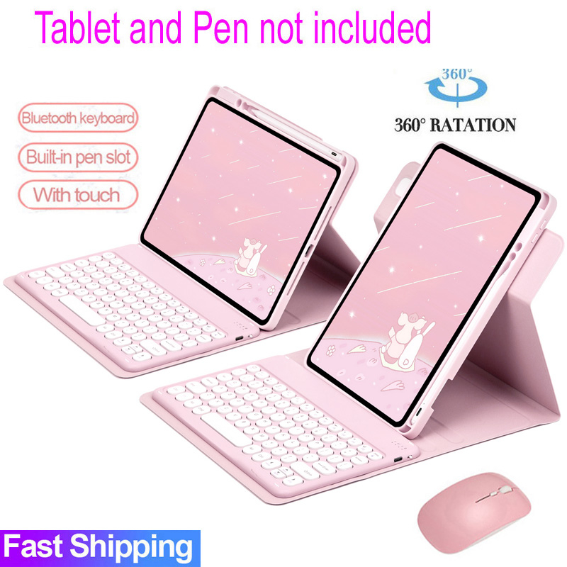 360° เคสหมุนได้ พร้อมคีย์บอร์ดบลูทูธ สําหรับ iPad gen 7 8 9 10 7th 8th 9th 10th Air 3 4 5 Pro 10.5 11 2020 2021 2022