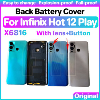 ฝาครอบแบตเตอรี่ด้านหลัง สําหรับ infinix hot 12 play X6816