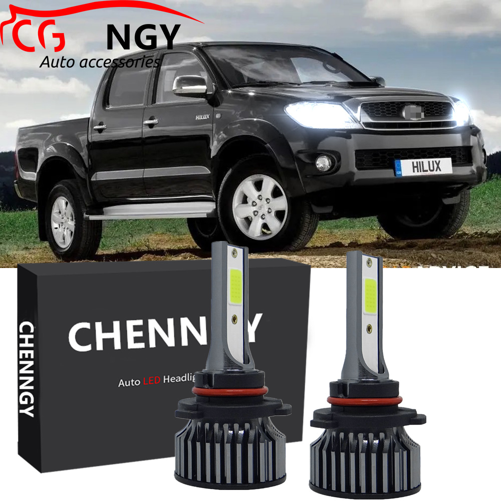 สําหรับ Toyota Hilux 2006 - 2011 Vigo (โคมไฟหัวรถ) - (1 คู่) P1 LED ไฟหน้าหลอดไฟ 6000K 12-32V ชุดแปล