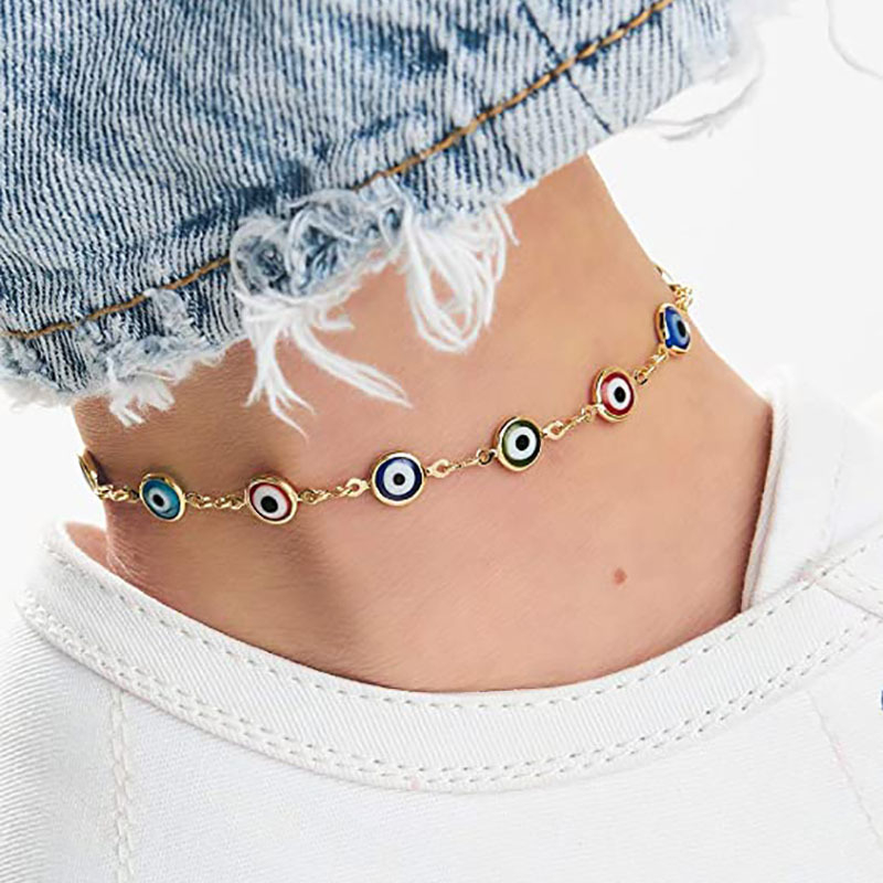 Evil Eye Anklet/ 18k Gold Filled Evil Eye Anklets/ Evil Eye Ankle / 925 Silver Filled Anklet/ Mal De Ojo