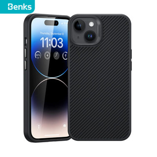Benks Armorpro เคสสร้างด้วยเคฟล่าร์® เคสโทรศัพท์มือถือ 600D ไฟเบอร์อารามิด แม่เหล็ก กันกระแทก บางมาก สําหรับ iPhone 14 15 Pro Max